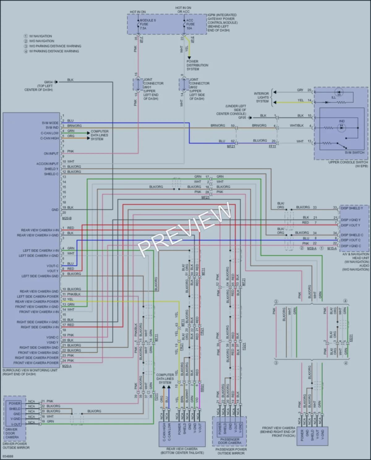 2020 Kia Sorento Navigation wiring diagram preview