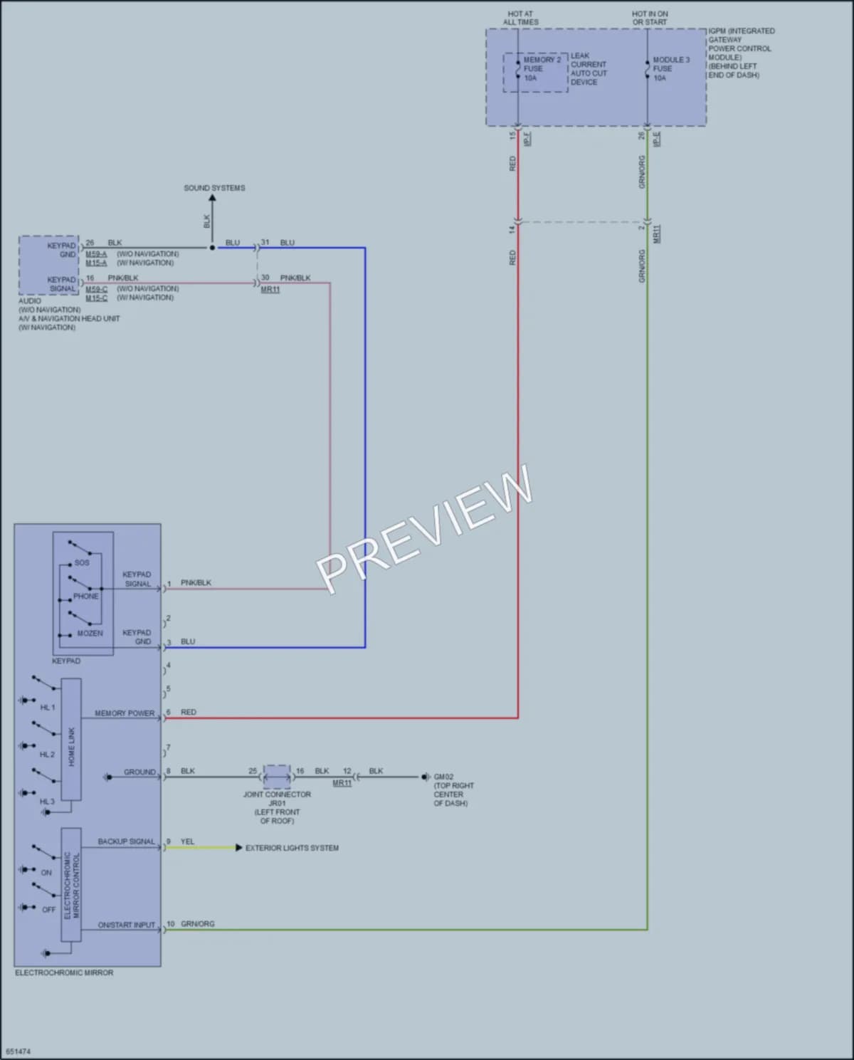 2020 Kia Sorento Power Mirrors wiring diagram preview