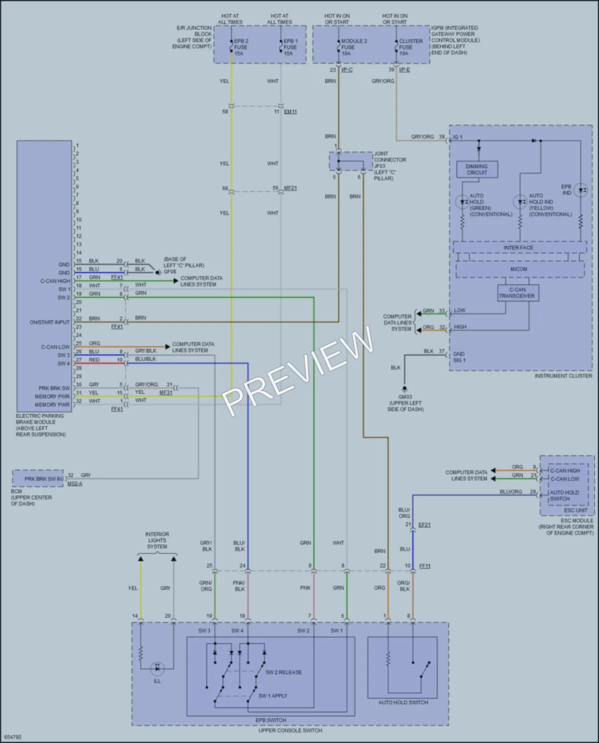 2020 Kia Sorento Shift Interlock wiring diagram preview