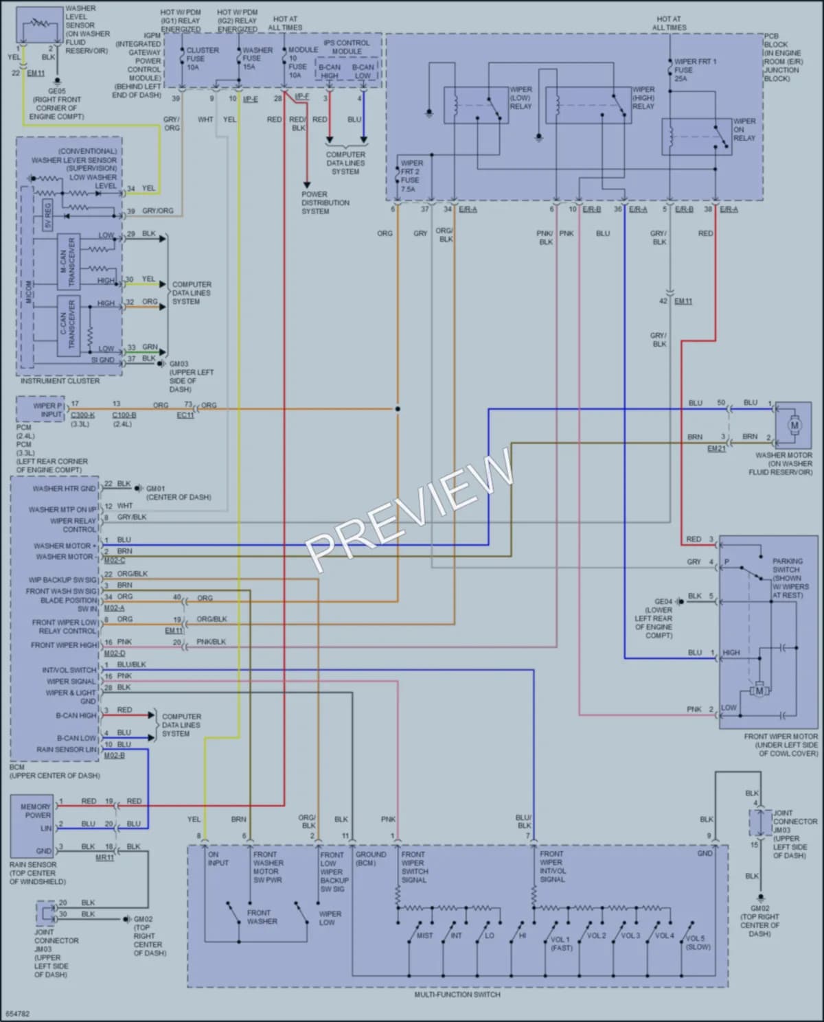 2020 Kia Sorento Wiper Washer wiring diagram preview