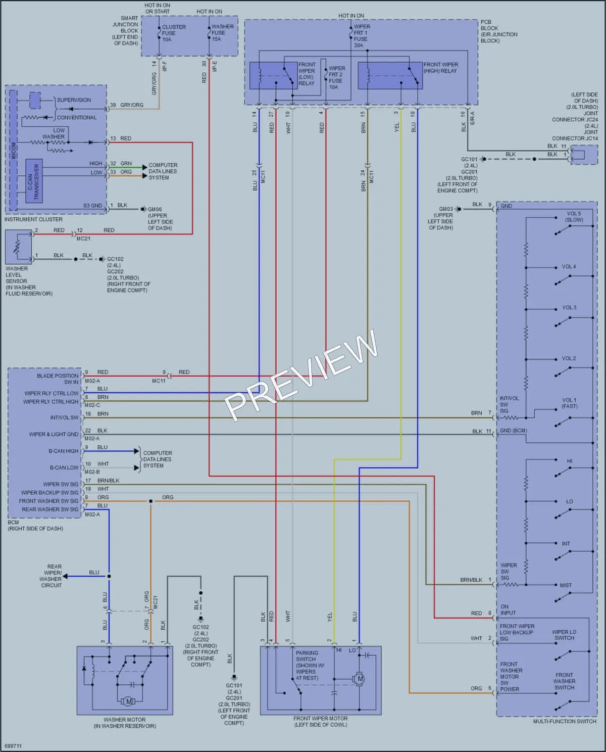 2020 Kia Sportage Wiper Washer wiring diagram preview