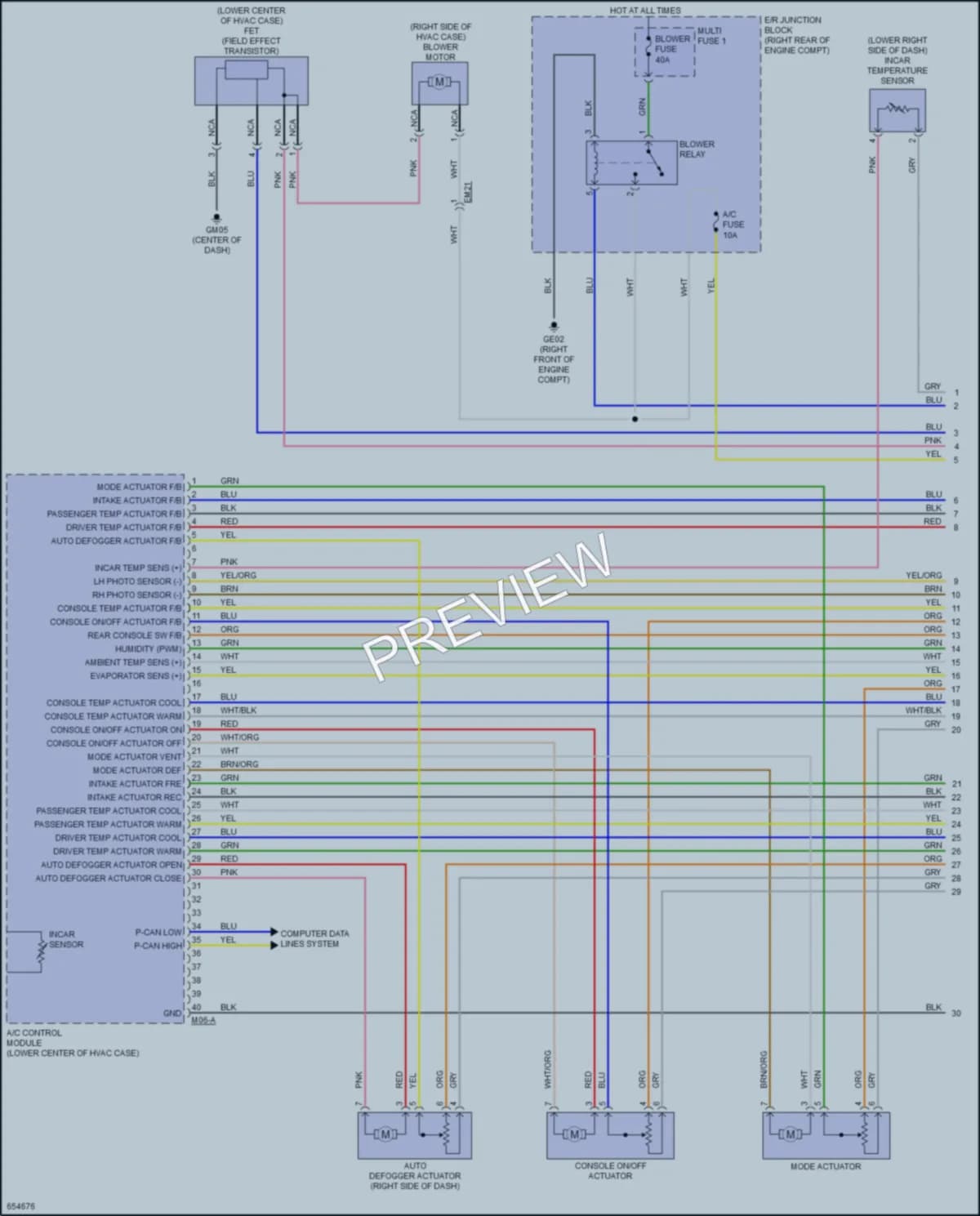2020 Kia Stinger Air Conditioning wiring diagram preview