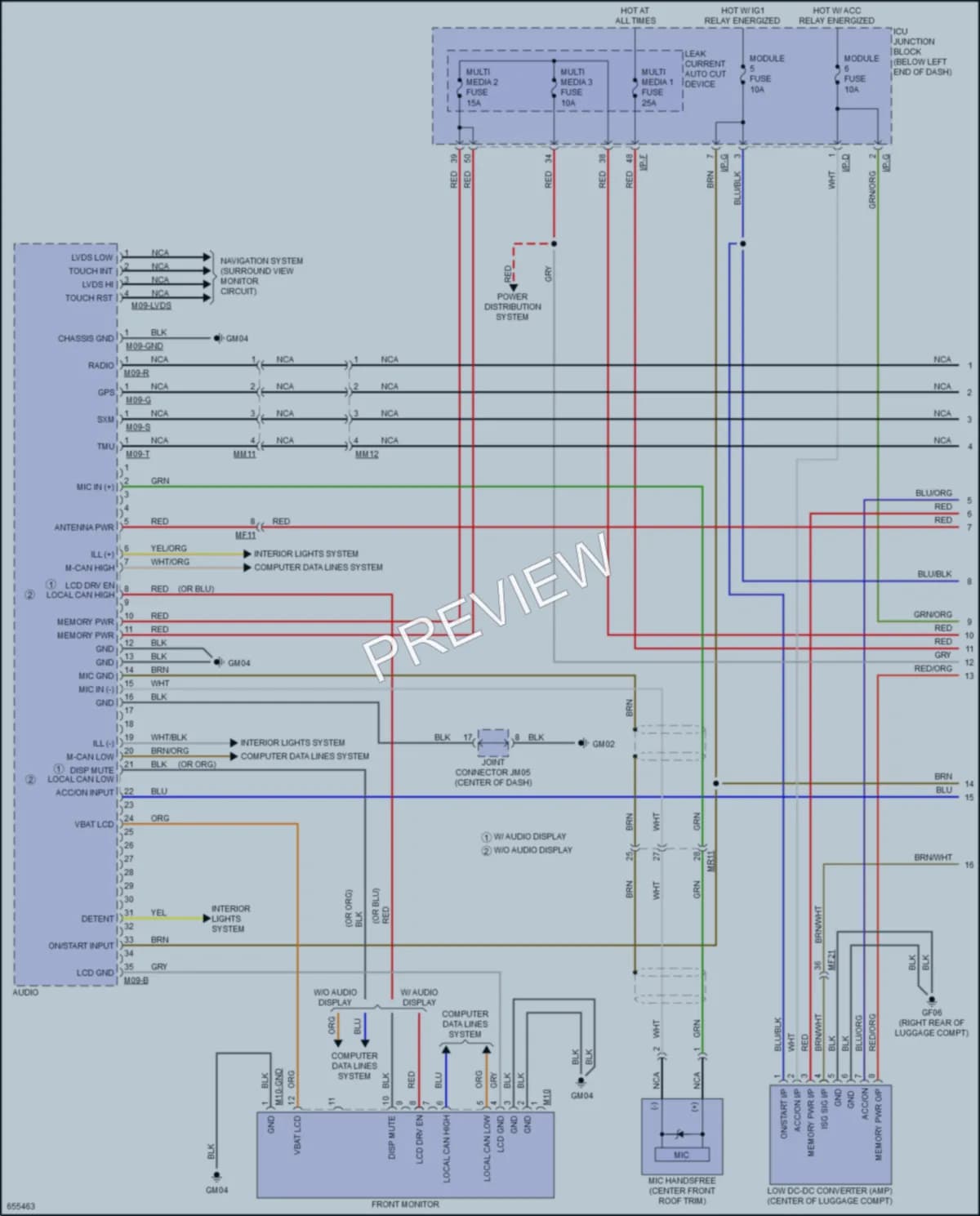 2020 Kia Stinger Radio wiring diagram preview
