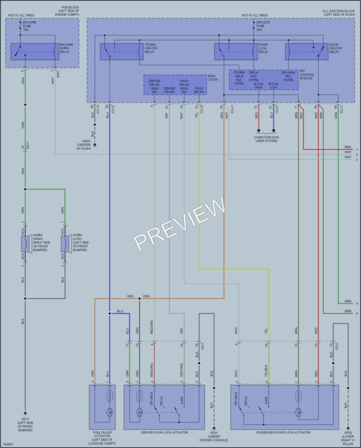 2020 Kia Telluride Anti Theft wiring diagram preview