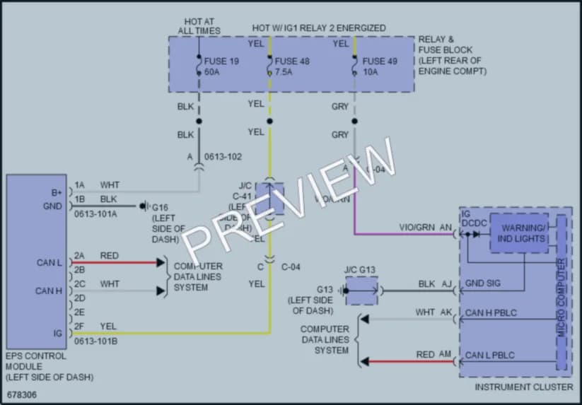 2020 Mazda 3 Electronic Power Steering wiring diagram preview