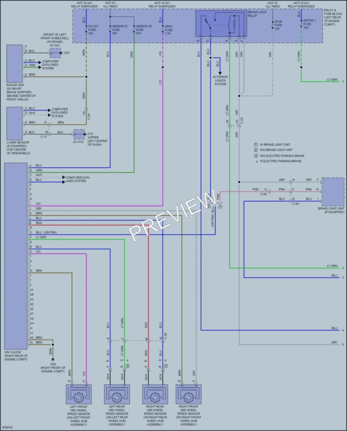 2020 Mazda CX3 Anti Lock Brakes wiring diagram preview