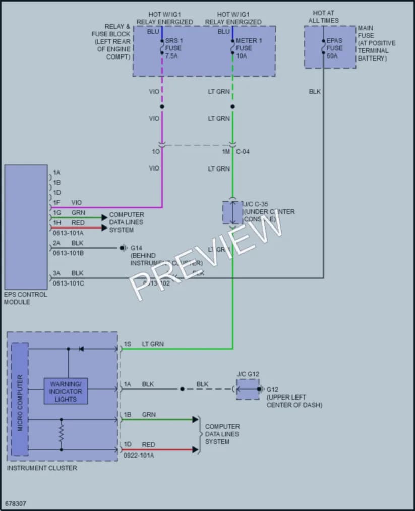 2020 Mazda CX3 Electronic Power Steering wiring diagram preview