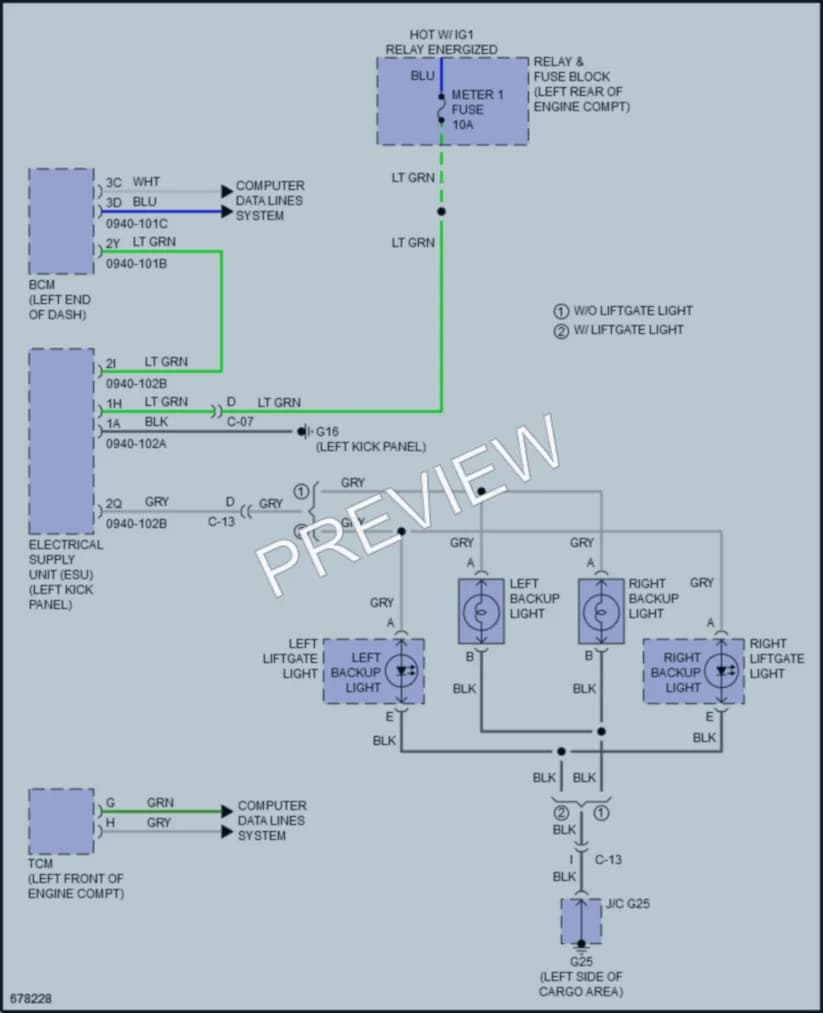 2020 Mazda CX3 Exterior Lights wiring diagram preview