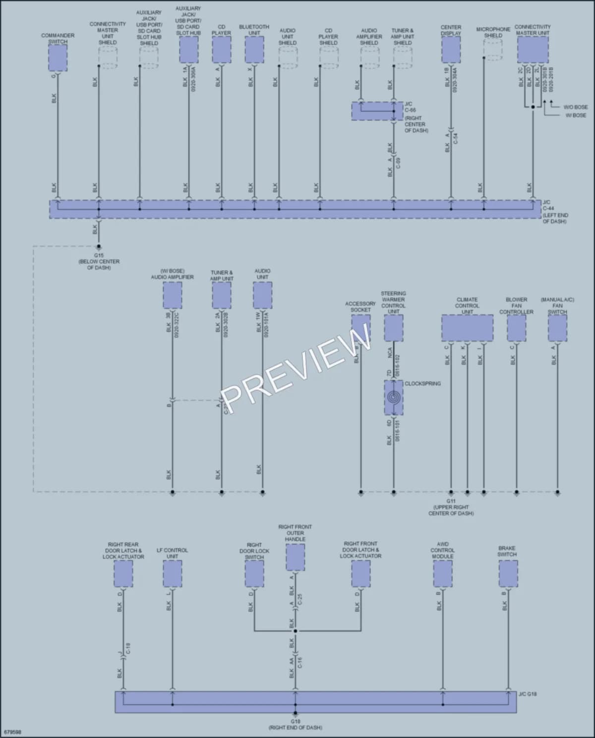 2020 Mazda CX3 Ground Distribution wiring diagram preview