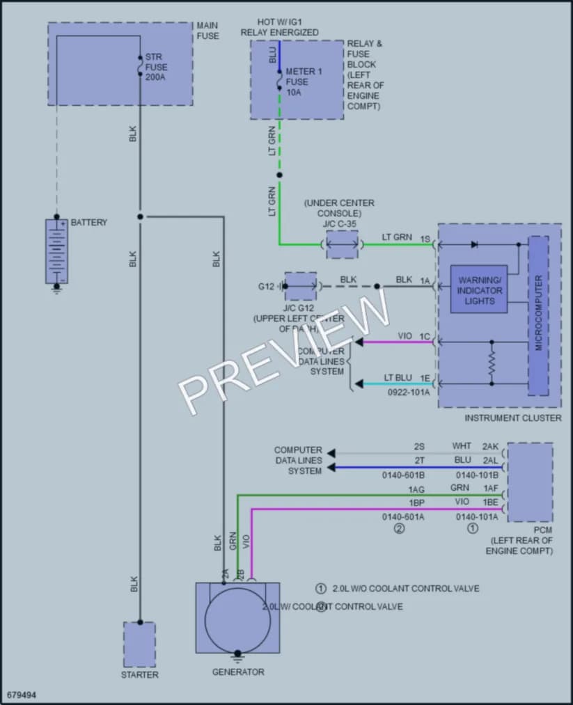 2020 Mazda CX3 Starting Charging wiring diagram preview