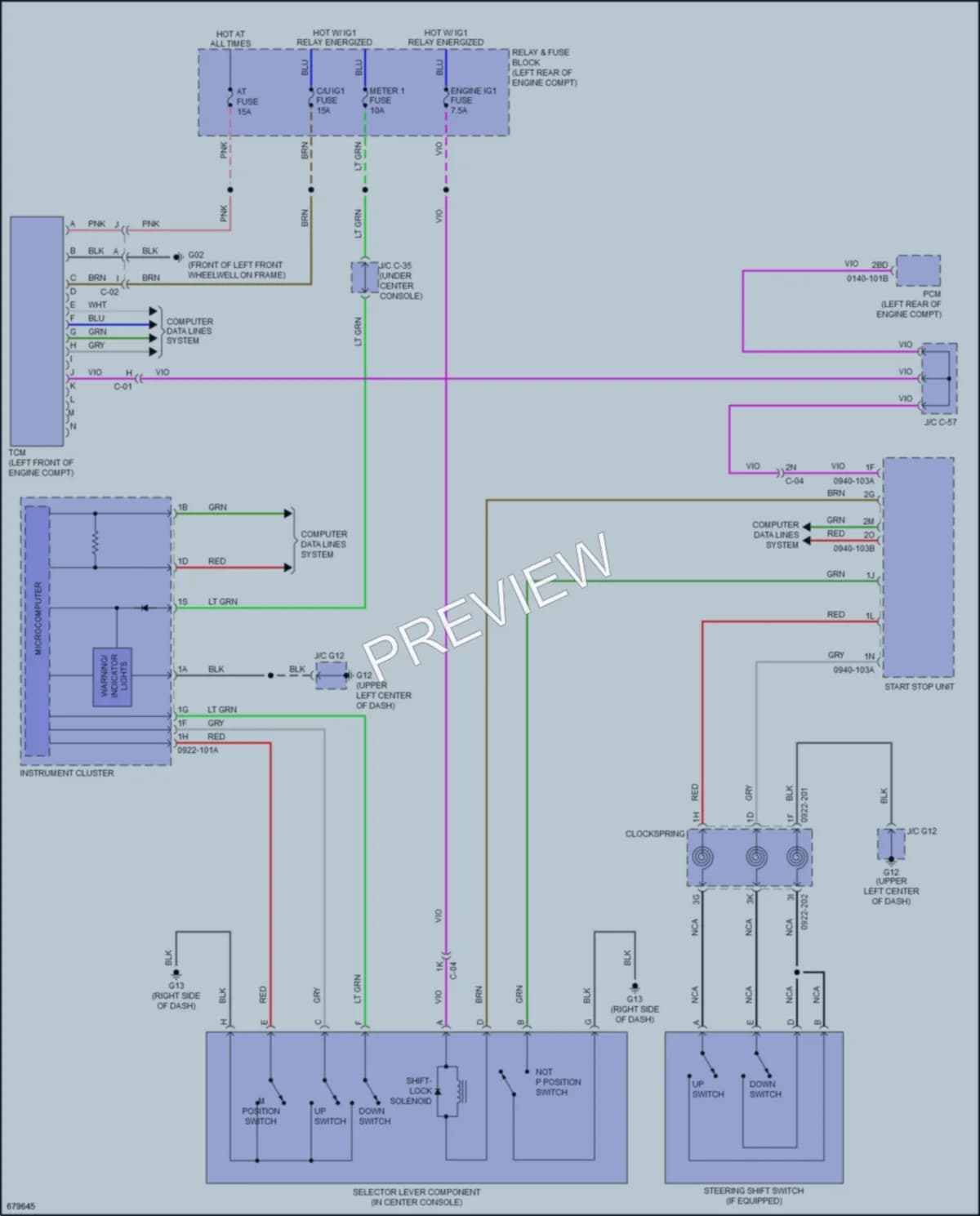 2020 Mazda CX3 Transmission wiring diagram preview