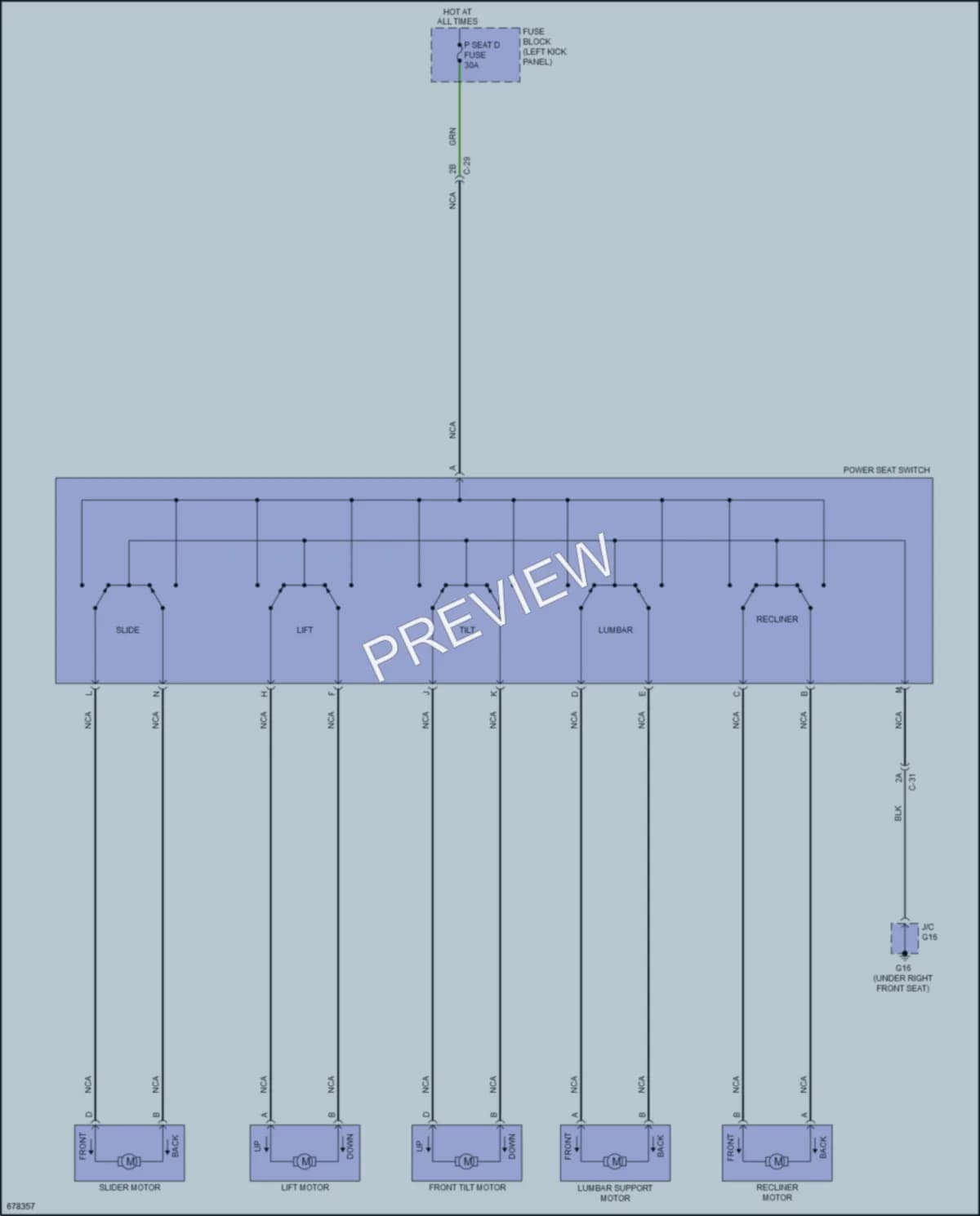 2020 Mazda CX5 Power Seats wiring diagram preview