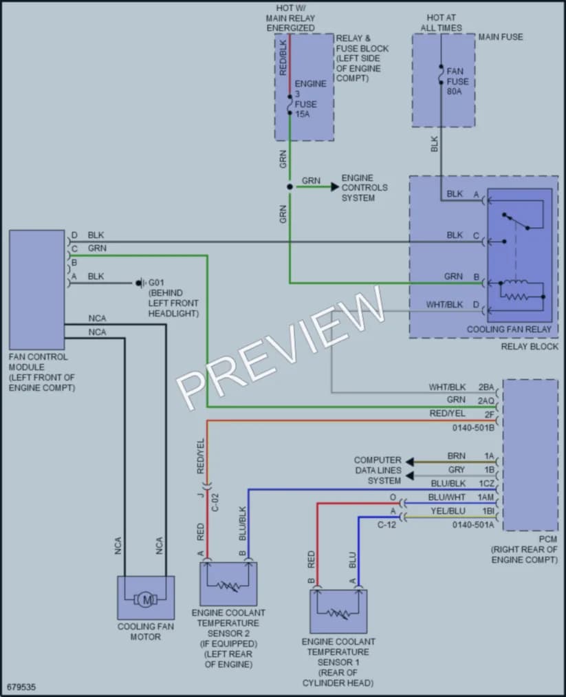 2020 Mazda CX9 Cooling Fan wiring diagram preview