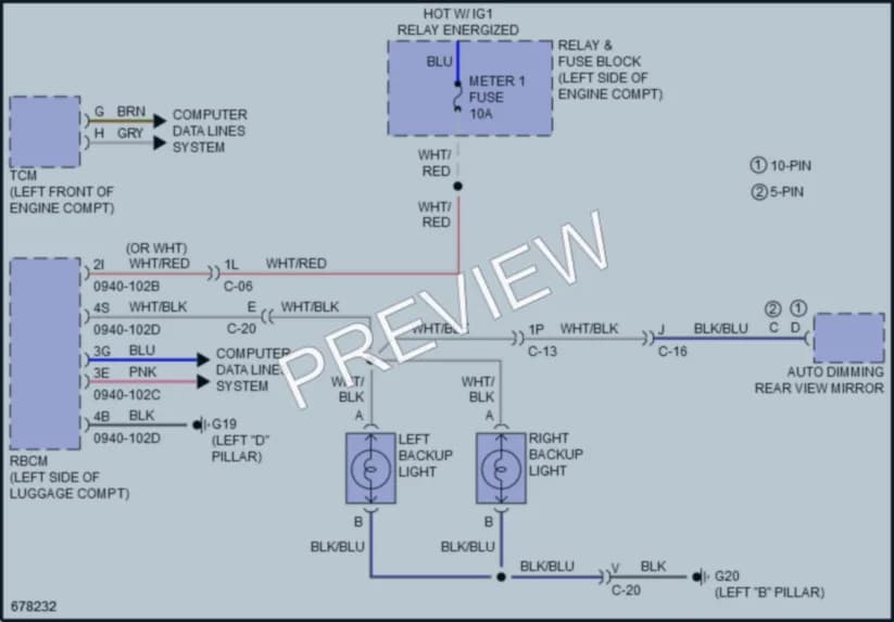 2020 Mazda CX9 Exterior Lights wiring diagram preview