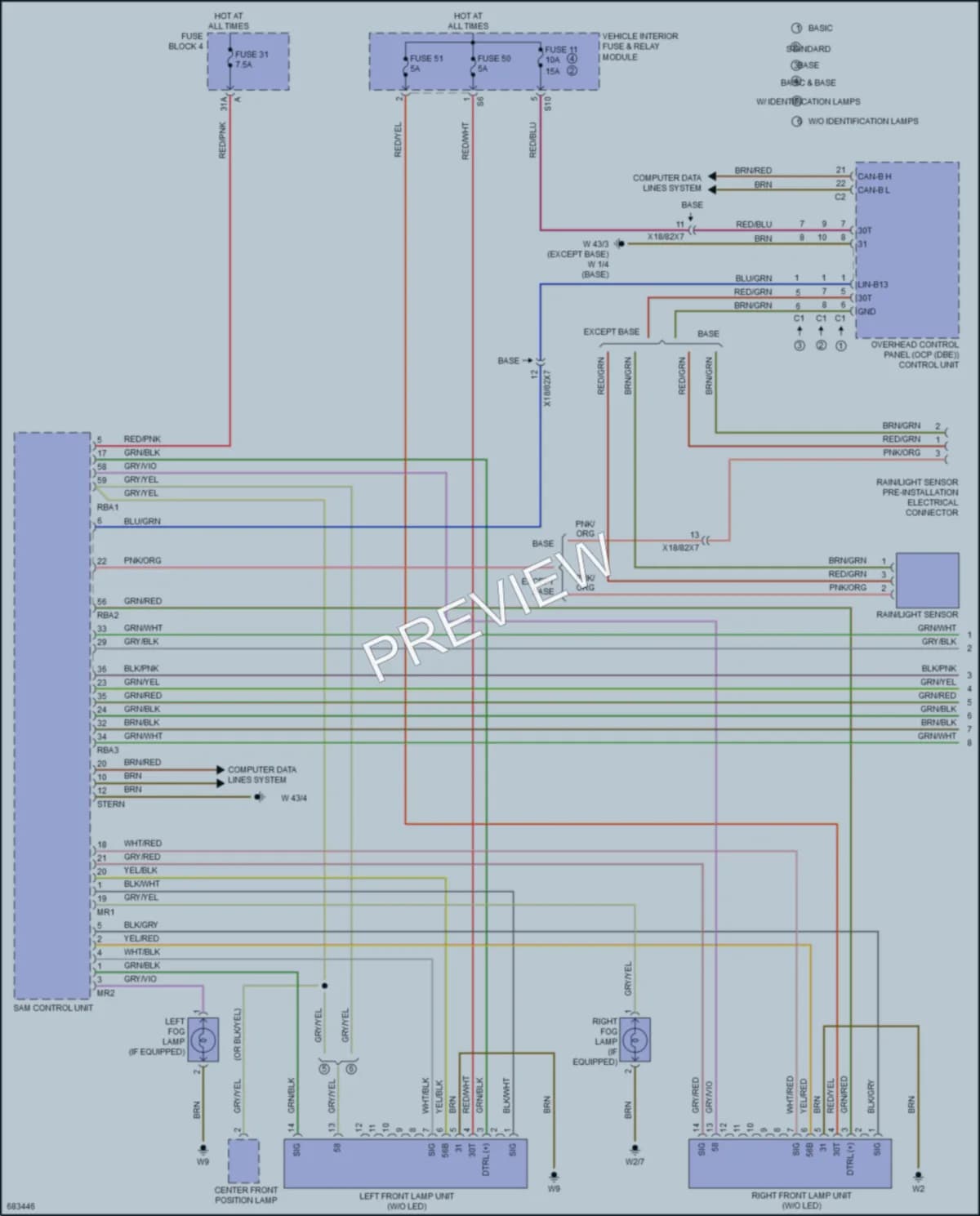 2020 MercedesBenz 1500Sprinter Headlights wiring diagram preview