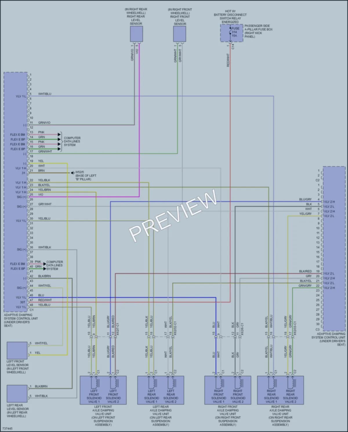 2020 MercedesBenz C300 Electronic Suspension wiring diagram preview