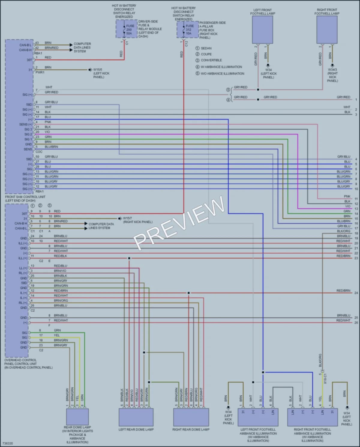 2020 MercedesBenz C300 Interior Lights wiring diagram preview