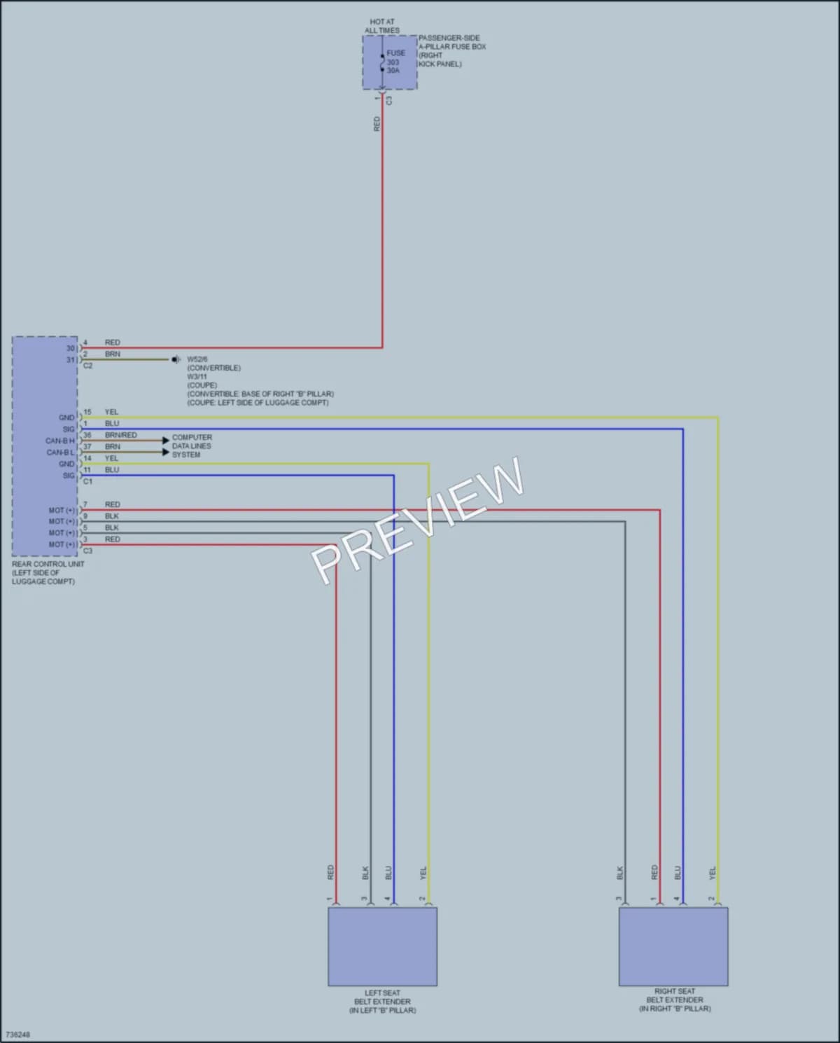 2020 MercedesBenz C300 Passive Restraints wiring diagram preview