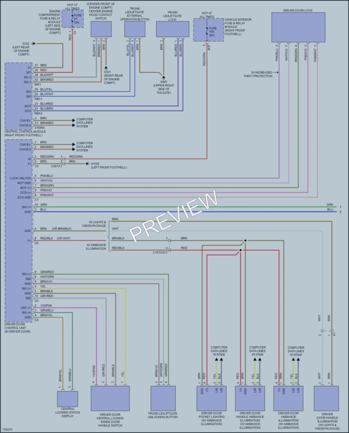 2020 MercedesBenz CLA250 Anti Theft wiring diagram preview