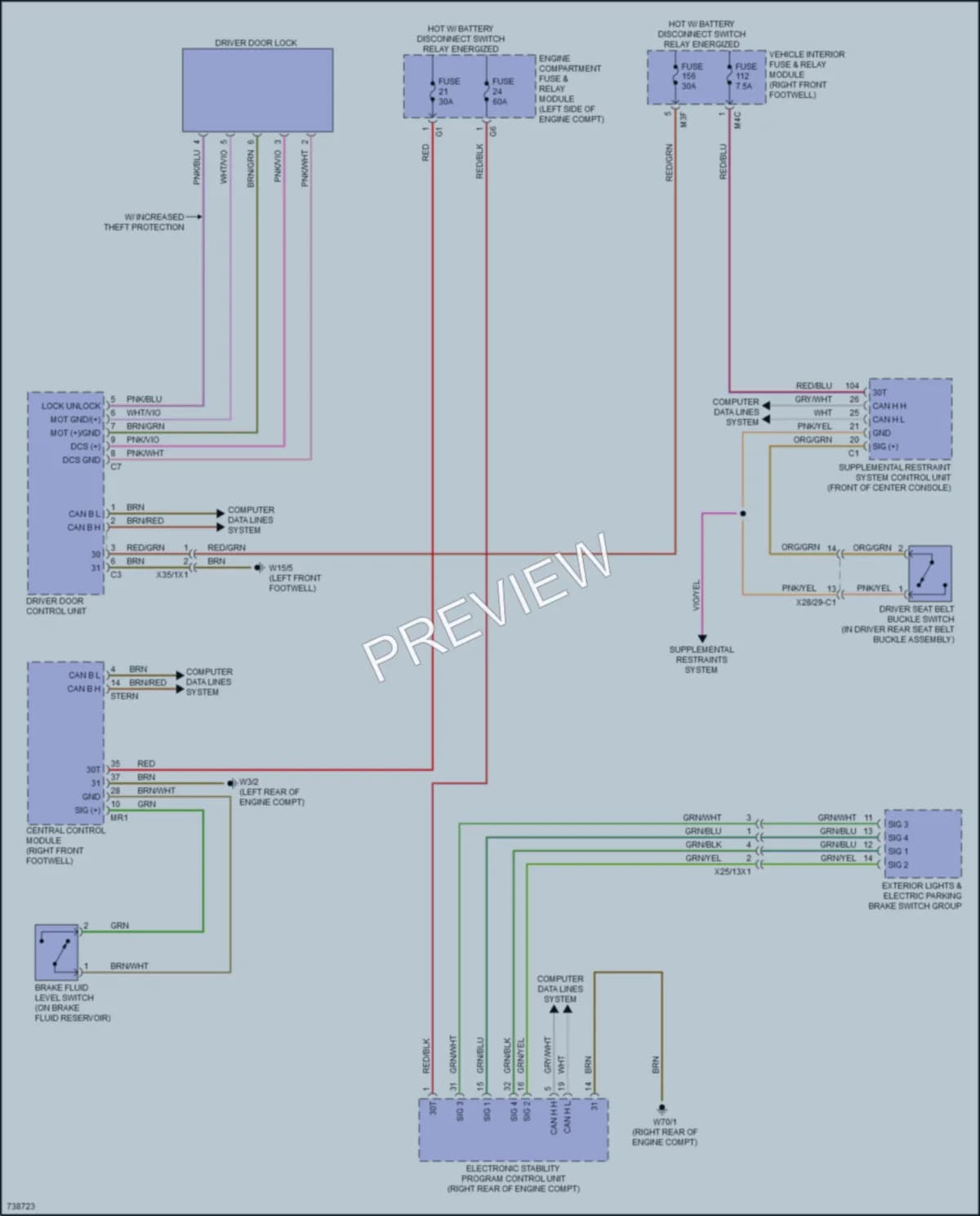 2020 MercedesBenz CLA250 Warning Systems wiring diagram preview