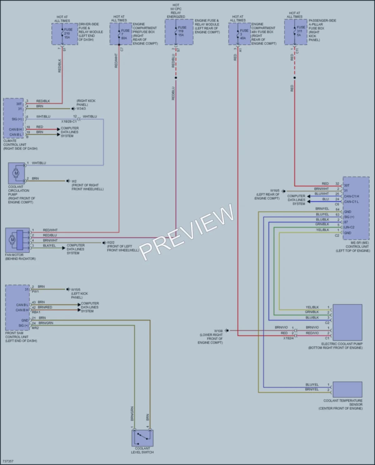 2020 MercedesBenz CLS450 Cooling Fan wiring diagram preview