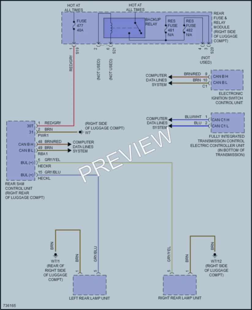 2020 MercedesBenz CLS450 Exterior Lights wiring diagram preview