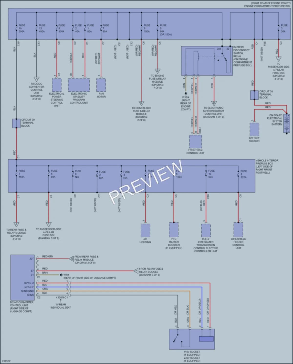2020 MercedesBenz CLS450 Power Distribution wiring diagram preview
