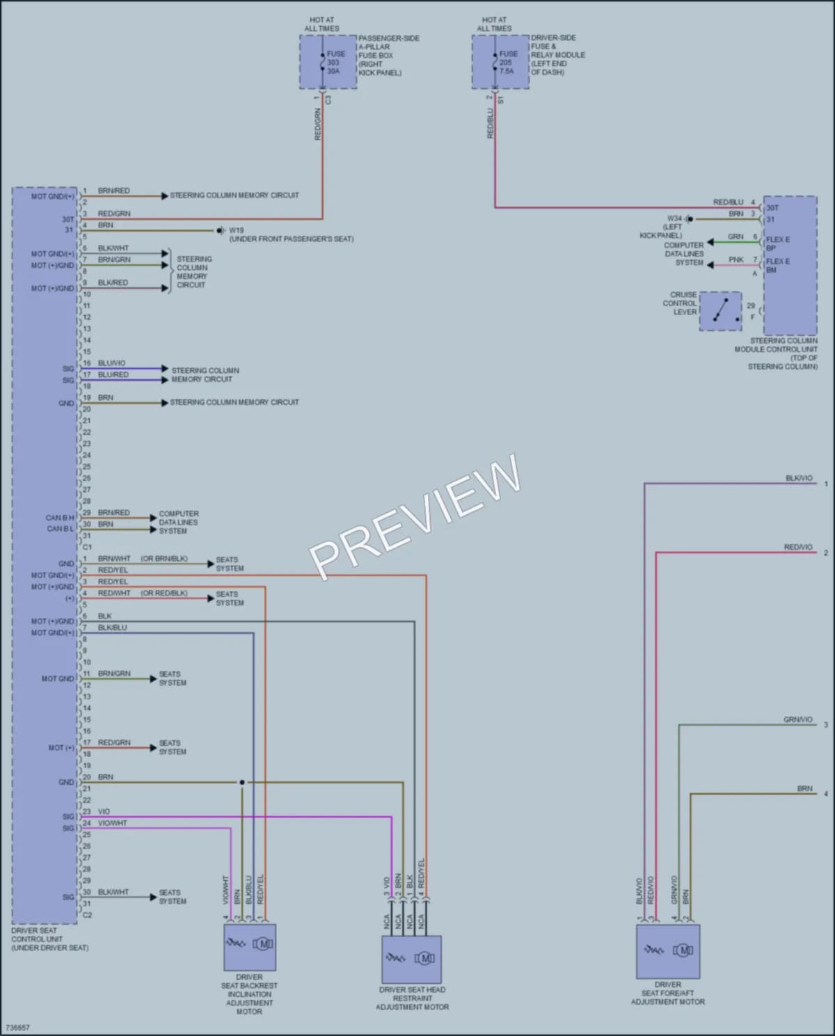 2020 MercedesBenz E350 Memory Systems wiring diagram preview
