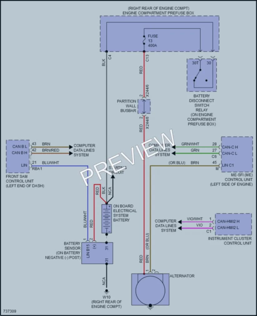 2020 MercedesBenz E350 Starting Charging wiring diagram preview