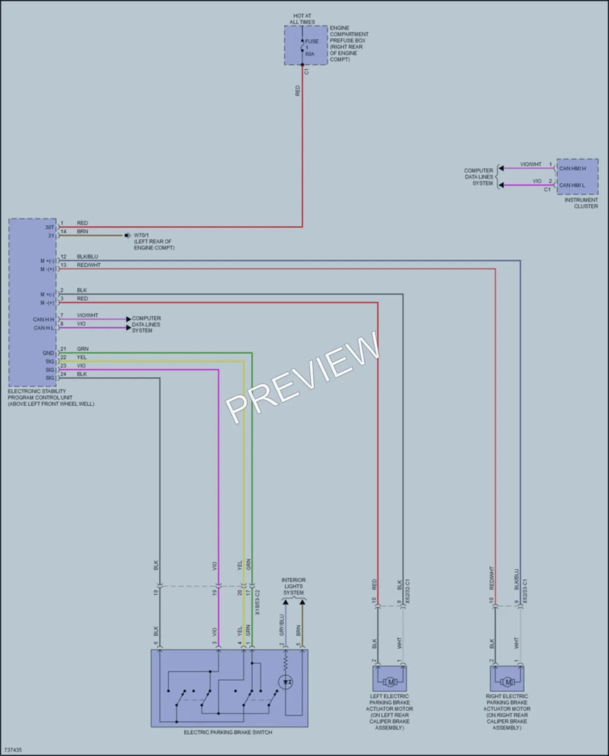 2020 MercedesBenz E450 Shift Interlock wiring diagram preview