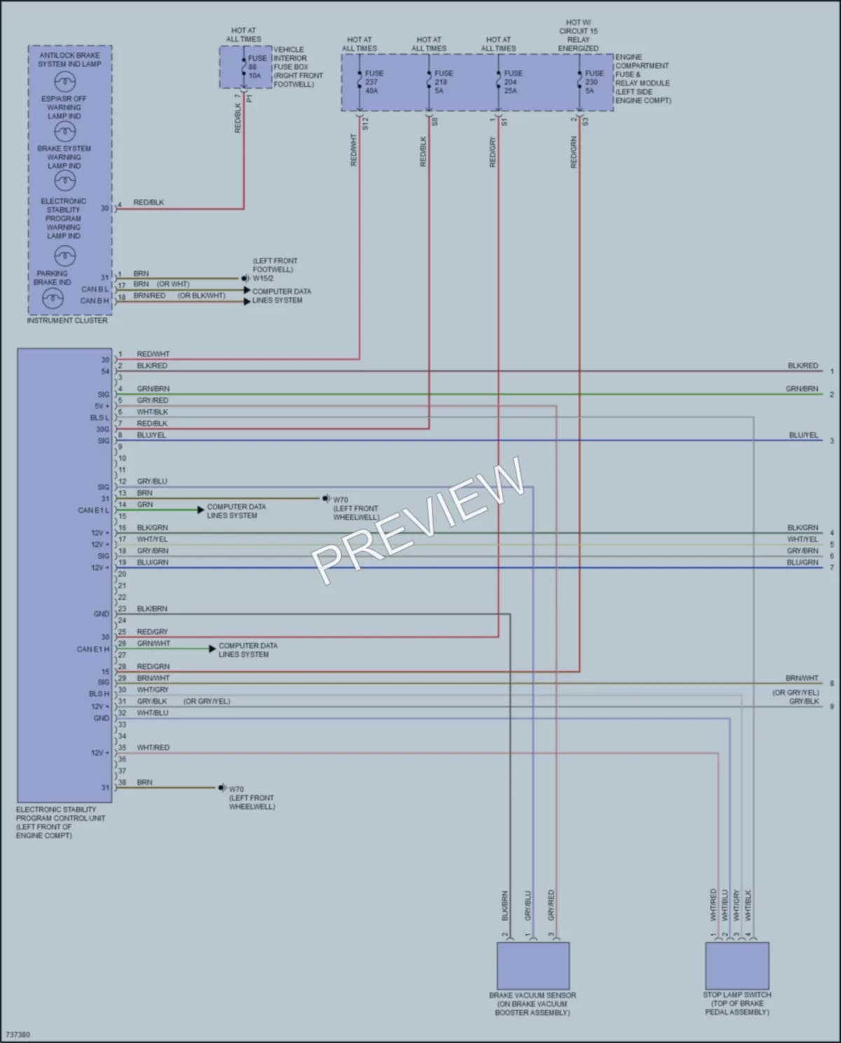 2020 MercedesBenz GLA250 Anti Lock Brakes wiring diagram preview