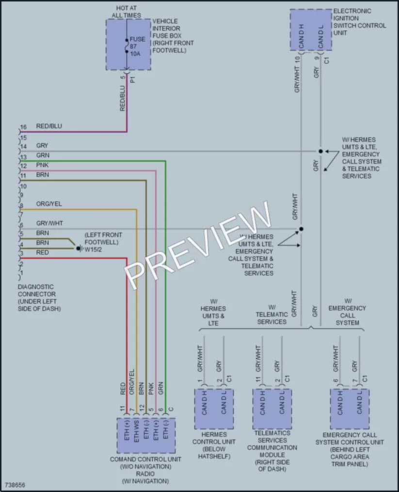 2020 MercedesBenz GLA250 Computer Data Lines wiring diagram preview