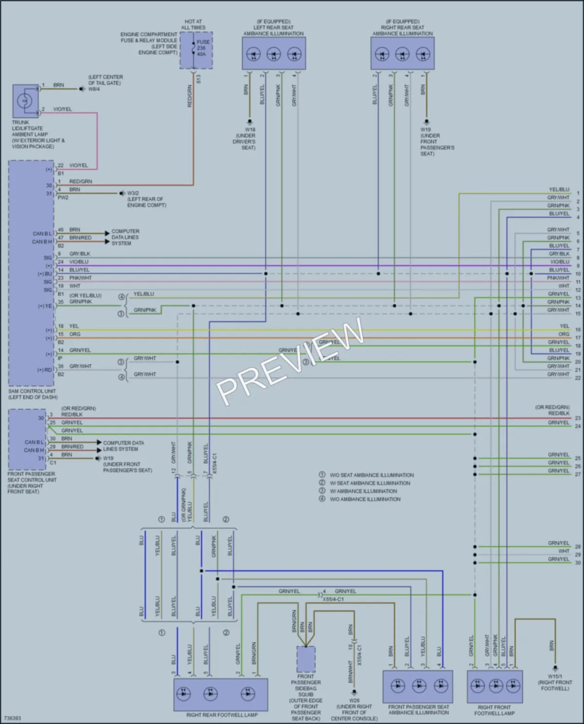 2020 MercedesBenz GLA250 Interior Lights wiring diagram preview
