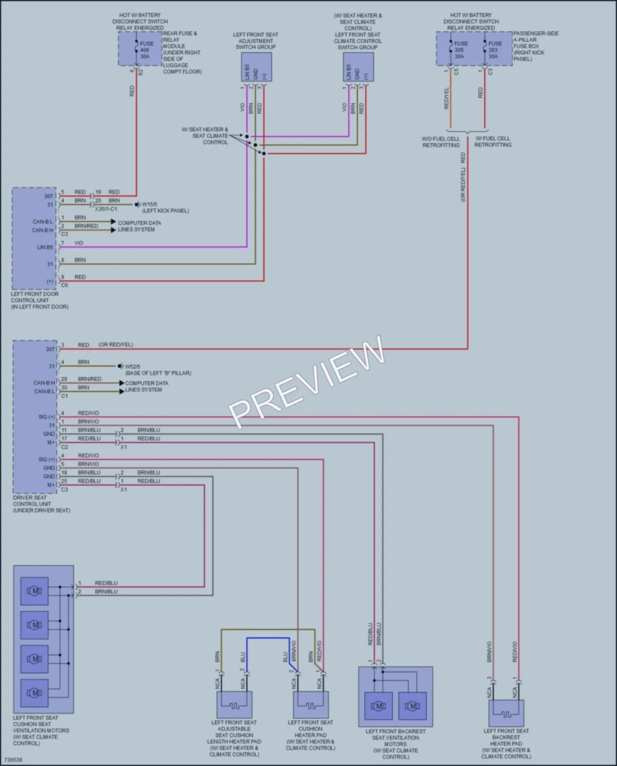 2020 MercedesBenz GLC300 Power Seats wiring diagram preview