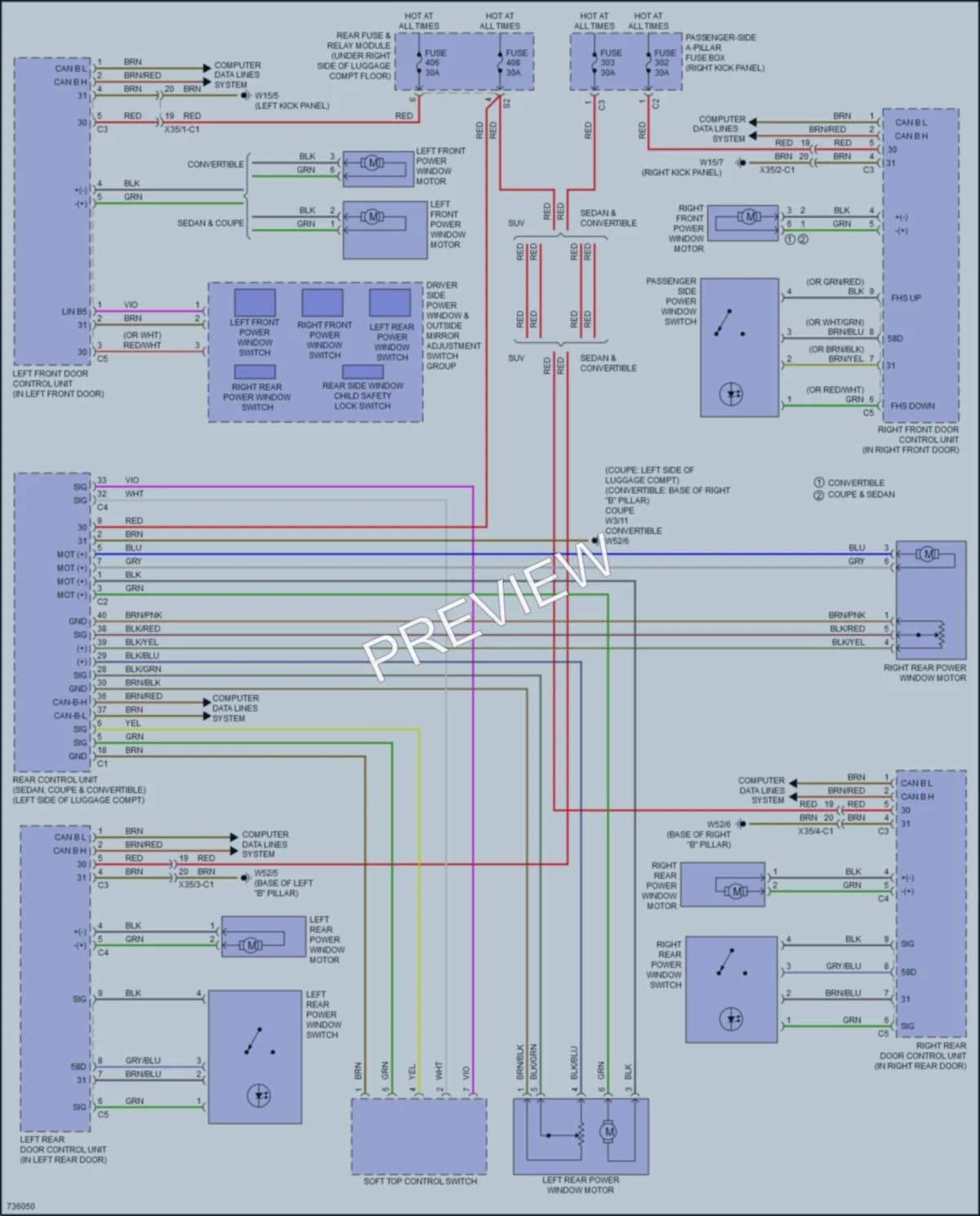 2020 MercedesBenz GLC300 Power Windows wiring diagram preview