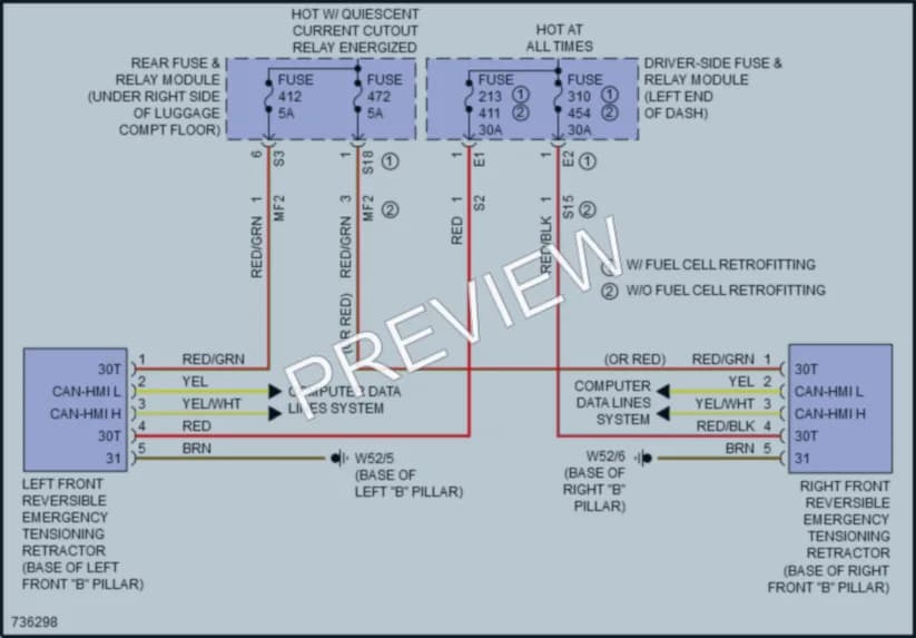 2020 MercedesBenz GLC300Coupe Supplemental Restraints wiring diagram preview