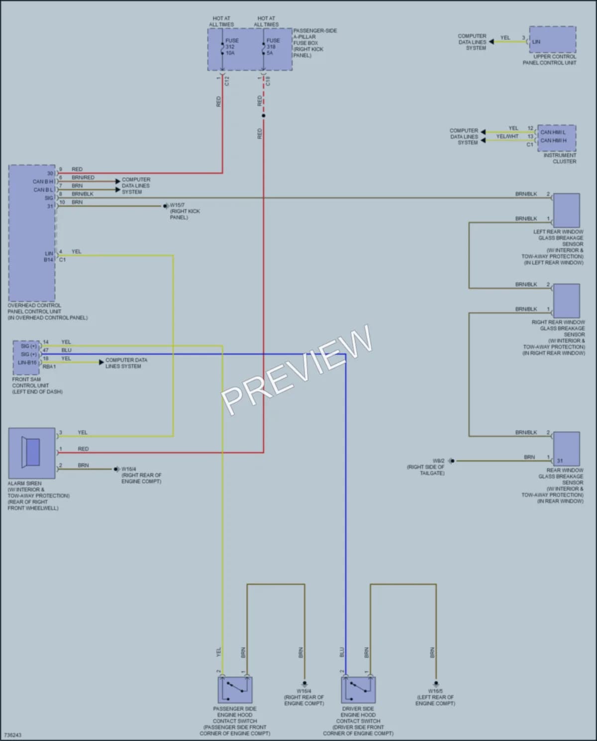 2020 MercedesBenz GLC350e Anti Theft wiring diagram preview