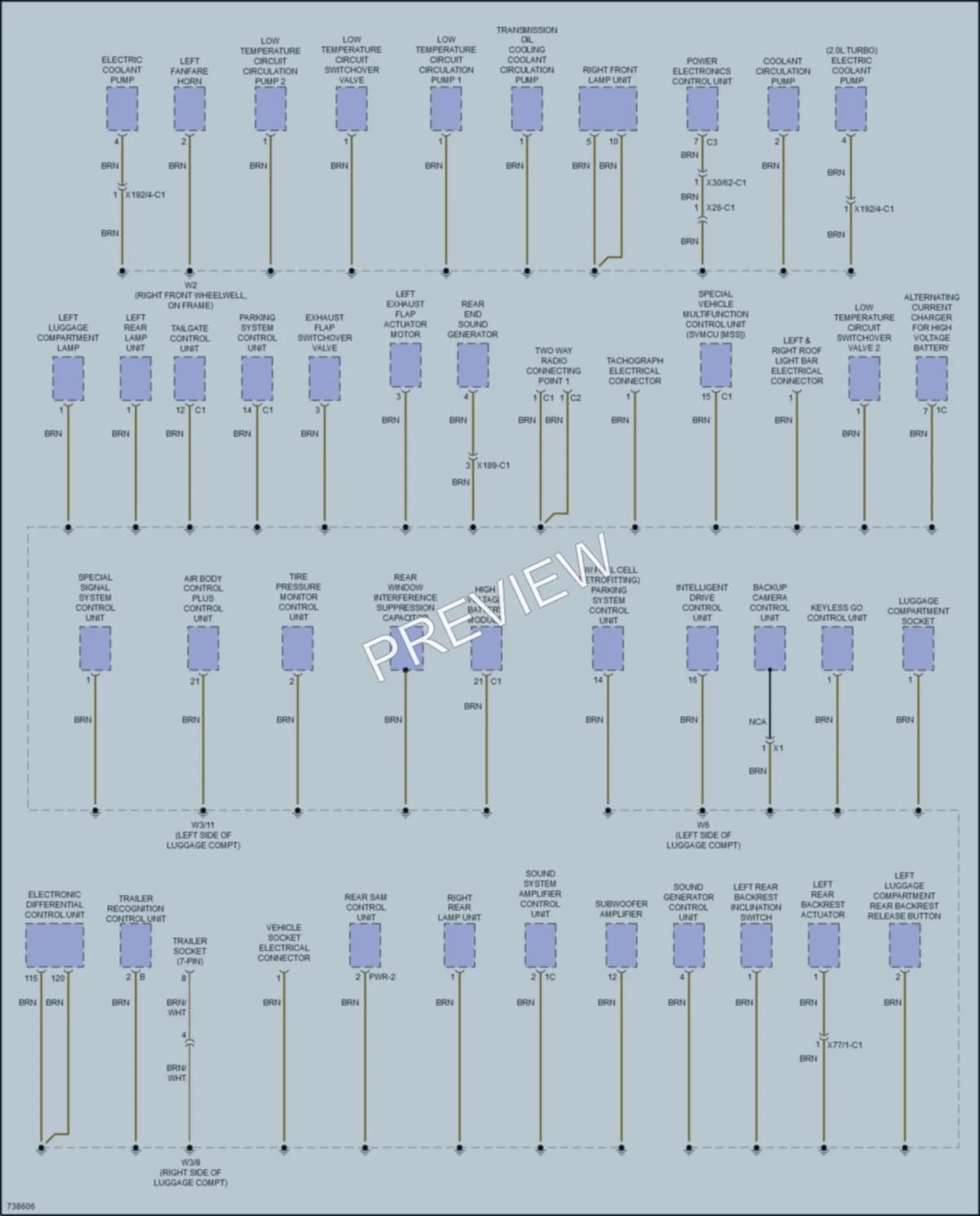 2020 MercedesBenz GLC350e Ground Distribution wiring diagram preview
