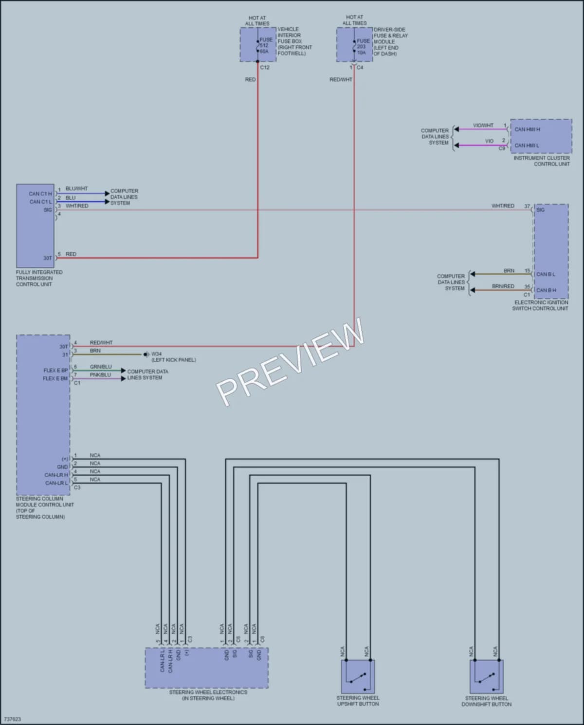 2020 MercedesBenz GLE350 Transmission wiring diagram preview