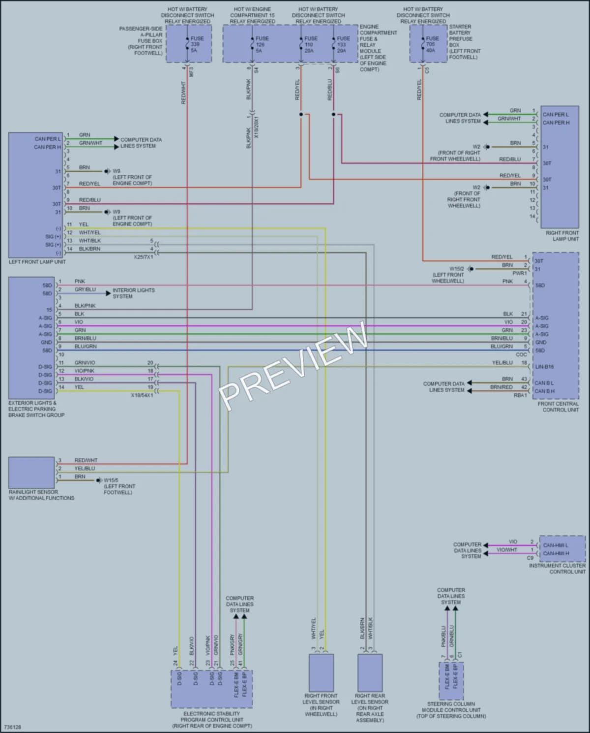 2020 MercedesBenz GLE450 Headlights wiring diagram preview