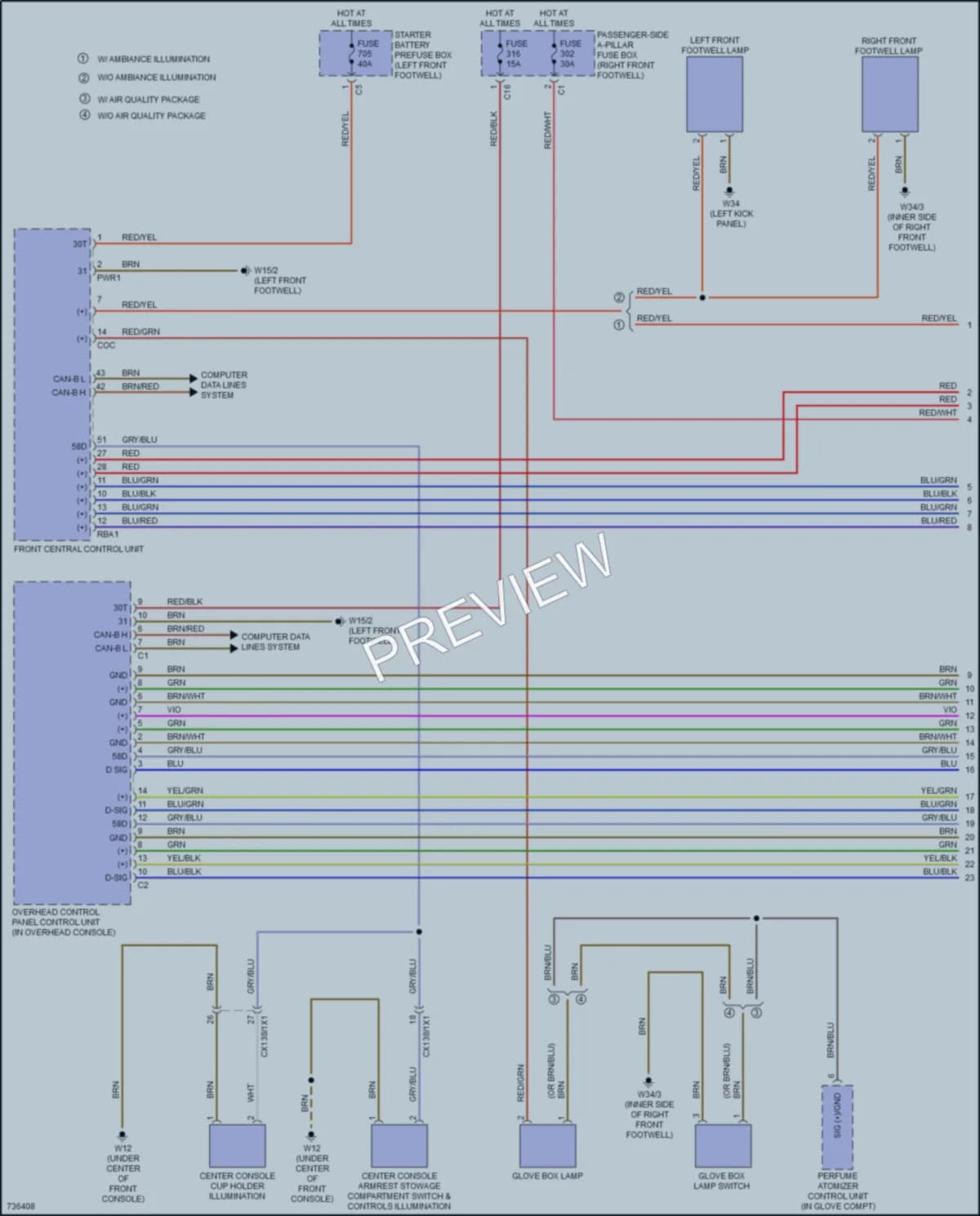 2020 MercedesBenz GLE450 Interior Lights wiring diagram preview