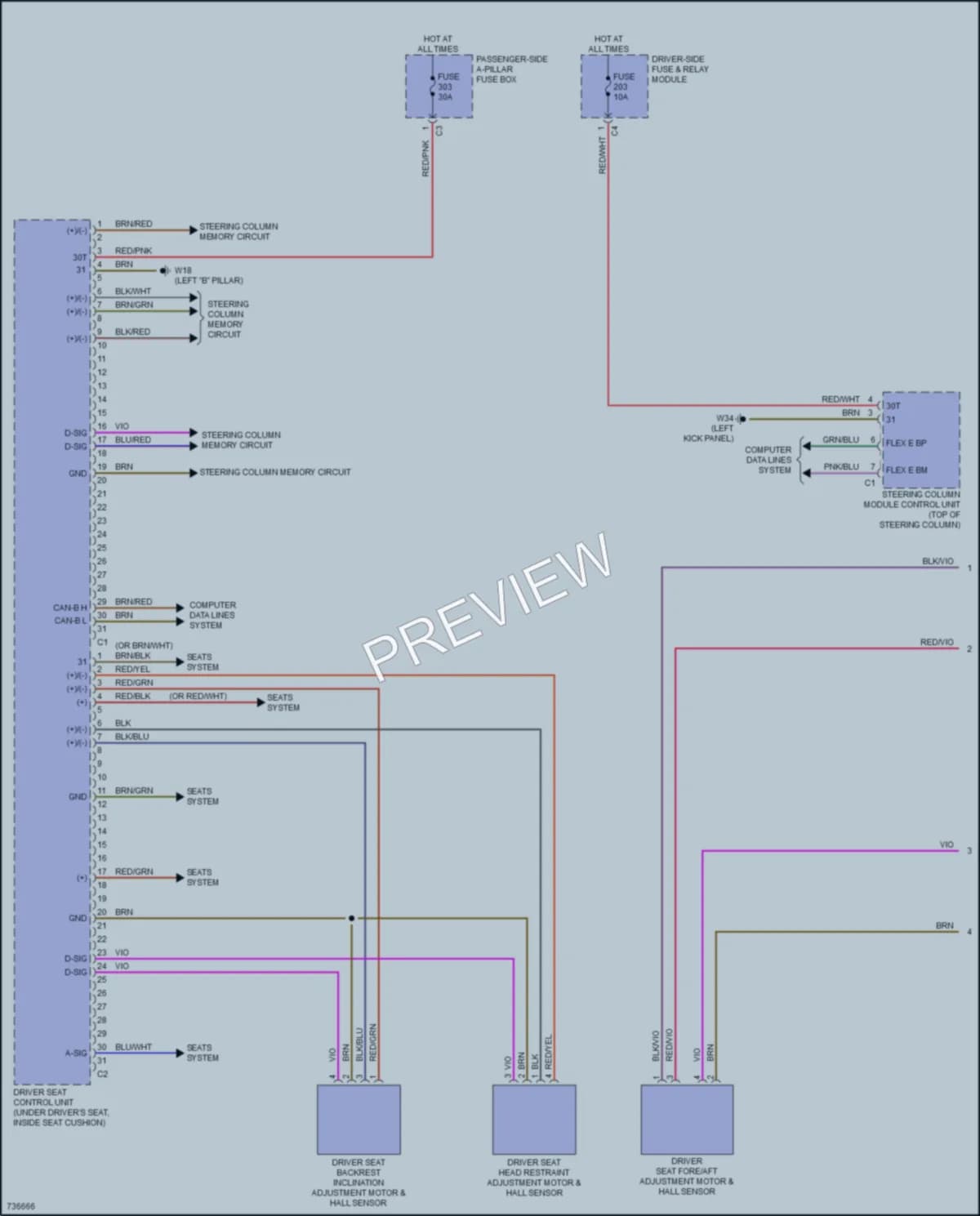 2020 MercedesBenz GLS450 Memory Systems wiring diagram preview