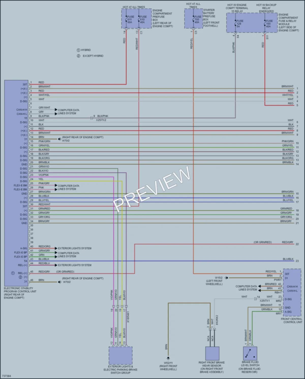 2020 MercedesBenz GLS580 Anti Lock Brakes wiring diagram preview