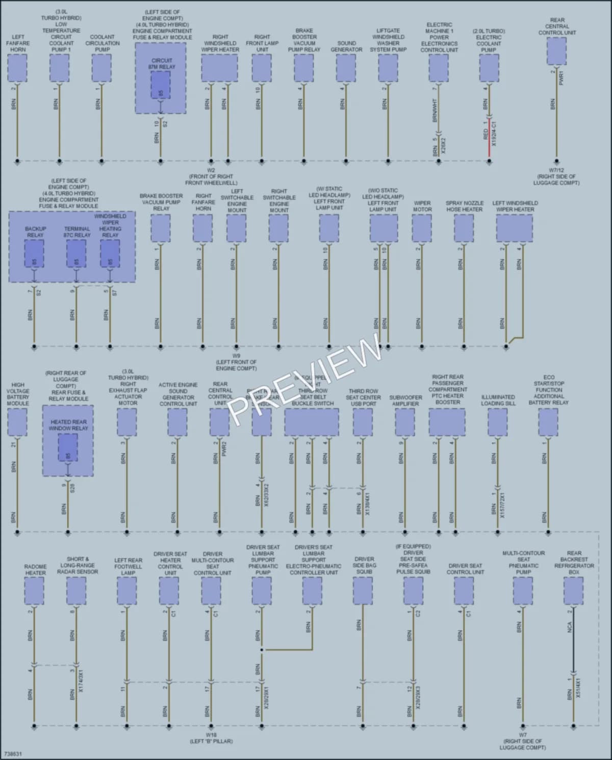2020 MercedesBenz GLS580 Ground Distribution wiring diagram preview