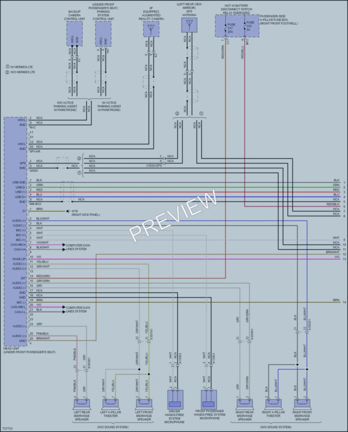 2020 MercedesBenz GLS580 Radio wiring diagram preview
