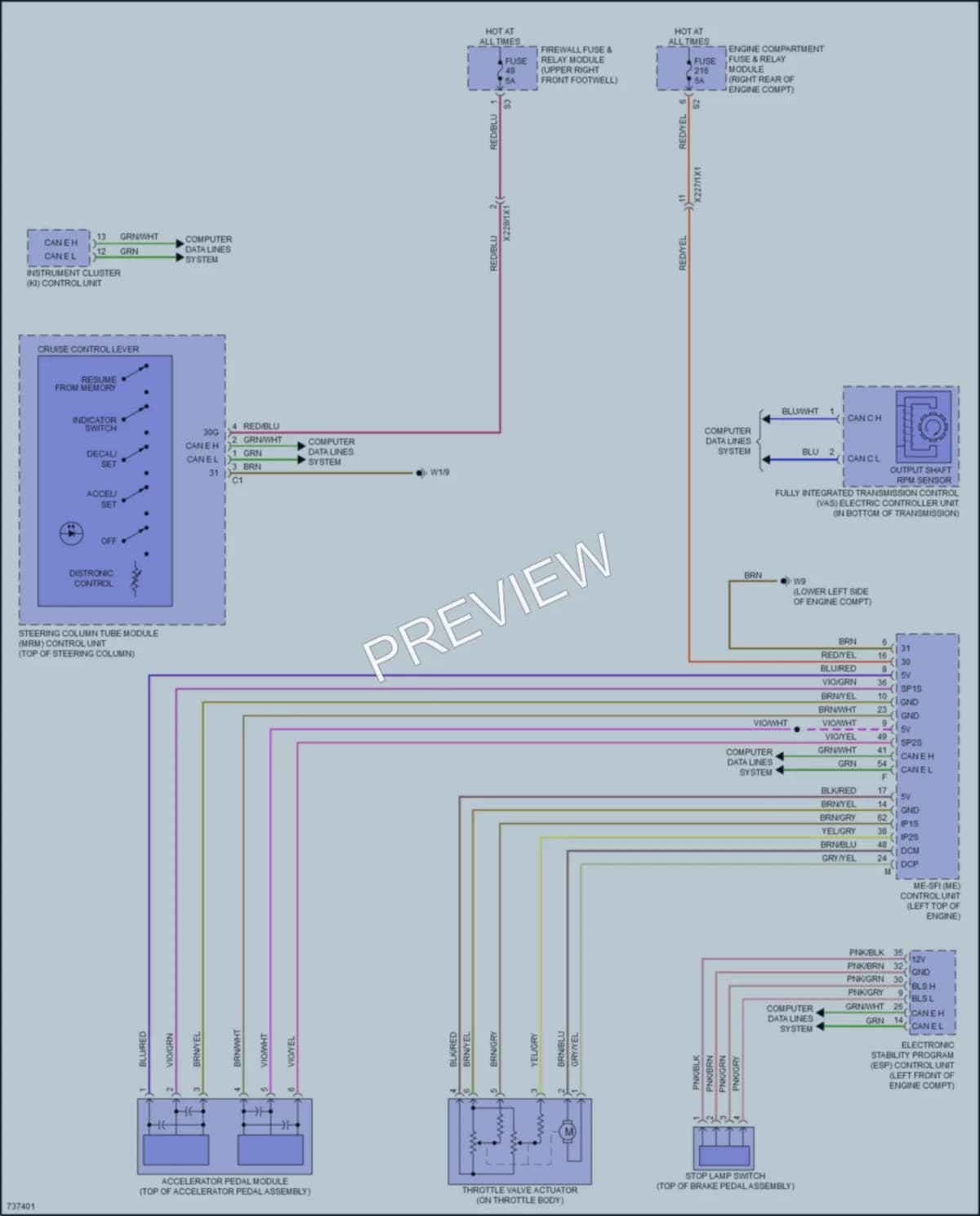 2020 MercedesBenz Metris Cruise Control wiring diagram preview