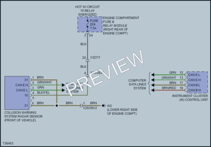 2020 MercedesBenz Metris Instrument Cluster wiring diagram preview
