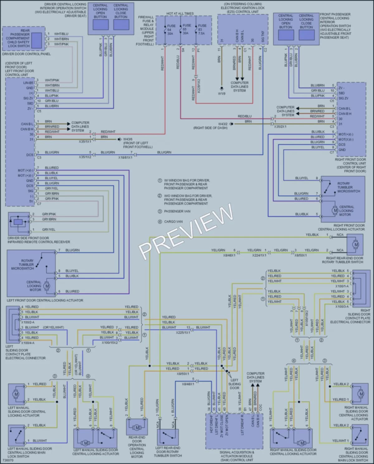 2020 MercedesBenz Metris Power Door Locks wiring diagram preview