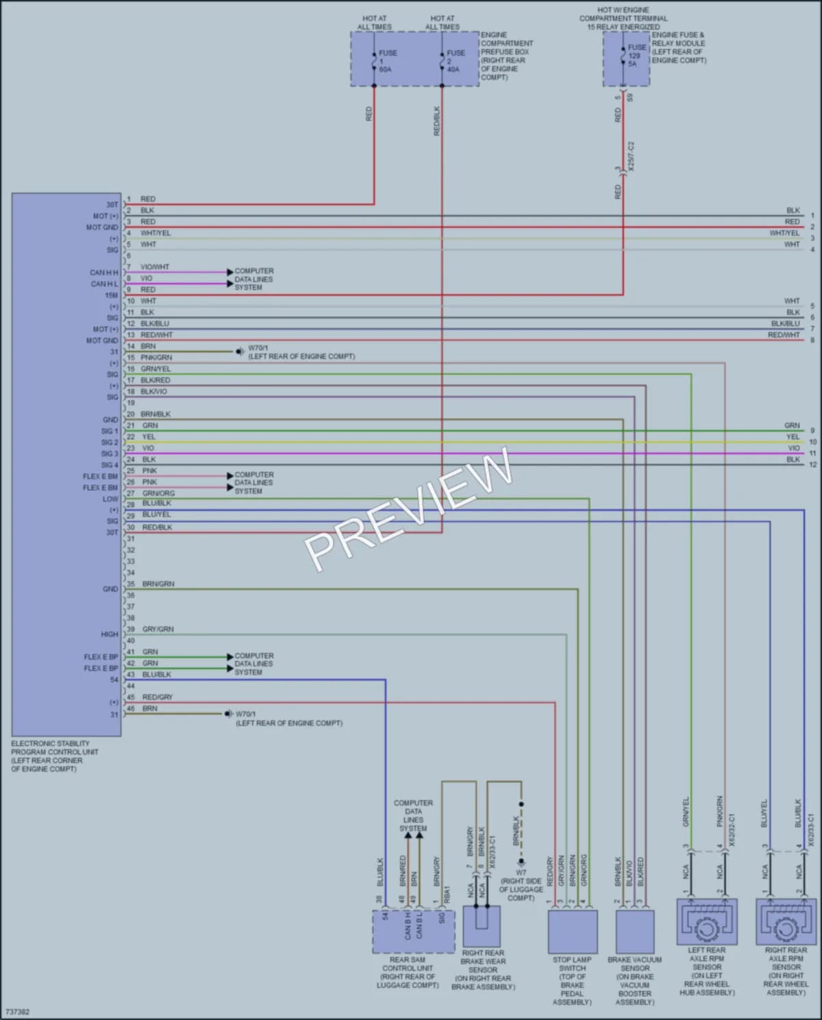 2020 MercedesBenz S450 Anti Lock Brakes wiring diagram preview