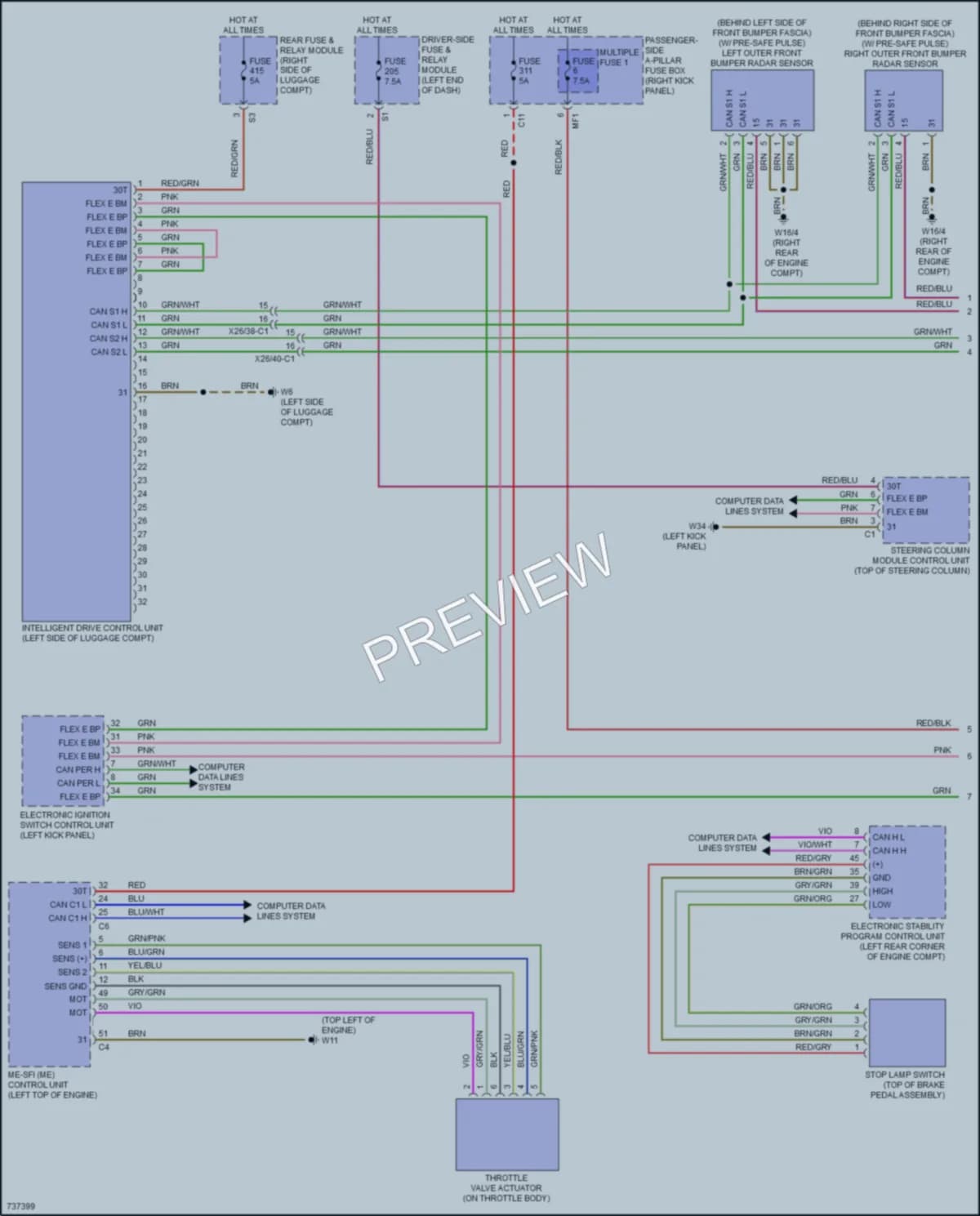 2020 MercedesBenz S450 Cruise Control wiring diagram preview